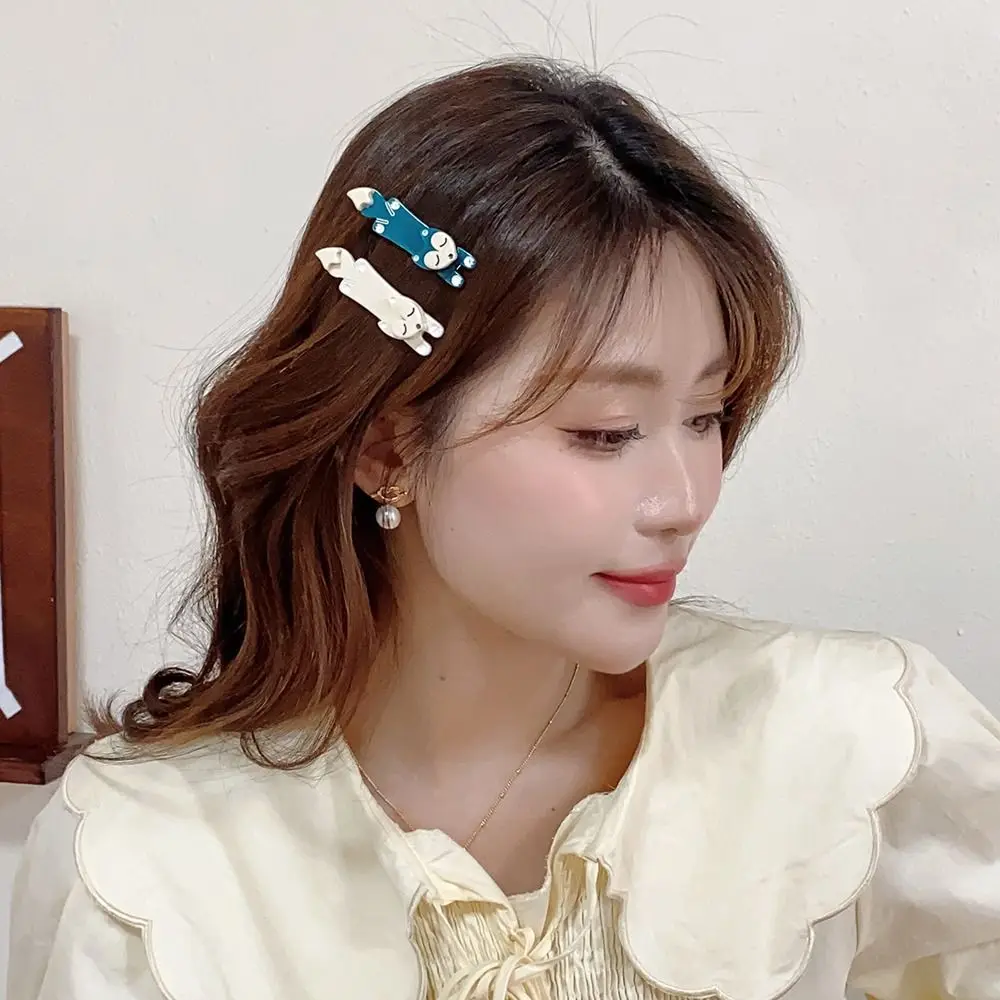 

Elegant Headwear Brided Hairpin Hair Side Clip Cartoon Animals Korean Duckbill Clip Acetate Women Hairpin Rabbit Hair Clip