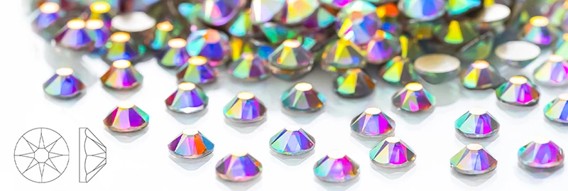 BOBOHOO 2088 Mehrfarbige Kristall-Strasssteine, Nicht-Heißfixierend, Glas-Flatback, 8 Große, 8 Kleine, 16 Schnitte für Kleidung, Taschen, Nagelkunst – Detail 15