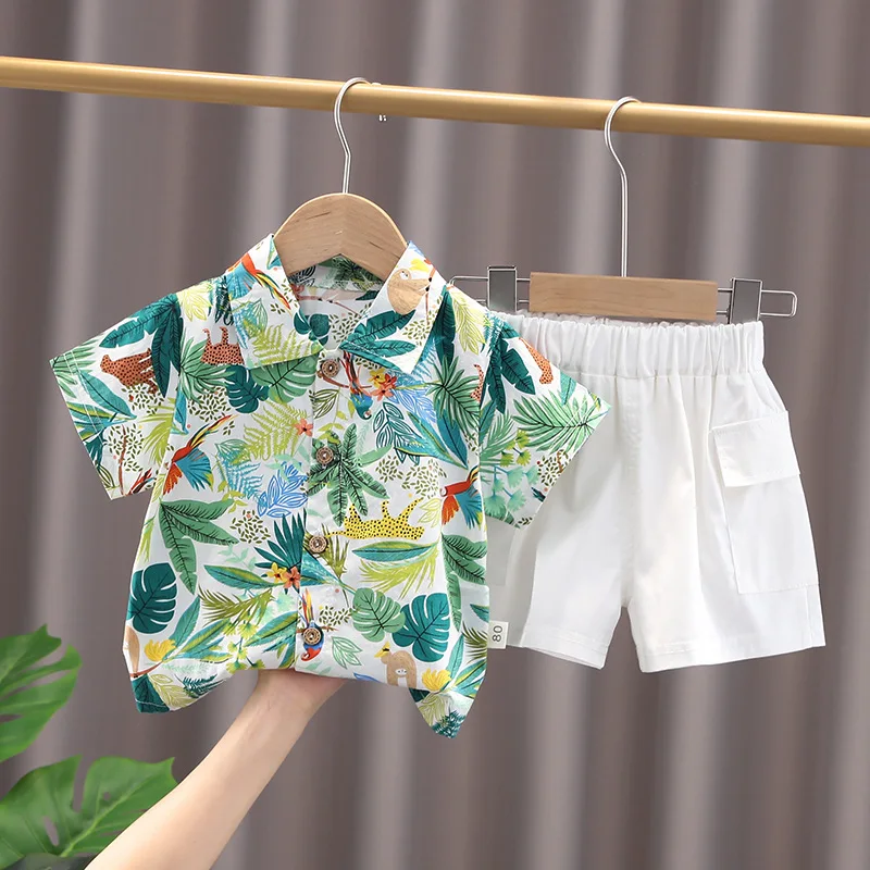 

Boys Clothes Suit 0-5Y Summer Fashion Kids Baby Shirt Short Sleeve Shorts 2pcs/set Toddler Children's Holiday Casual Clothing