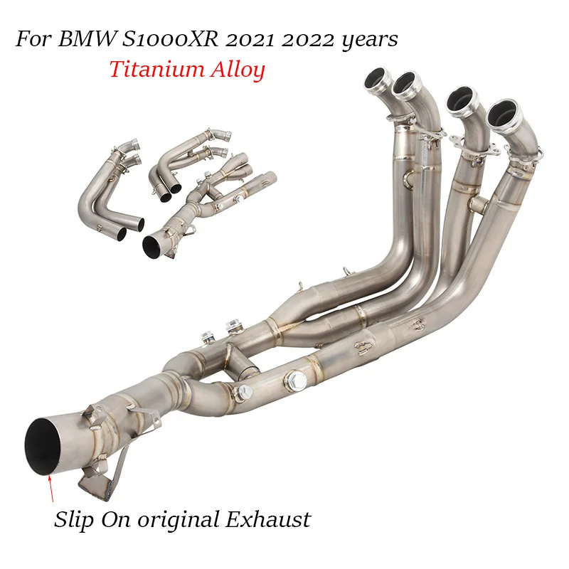 

For BMW S1000XR 2021-2023 Exhaust System Motorcycle Exhaust Front Link Pipe Slip On Original Muffler Vent Tip Titanium Alloy