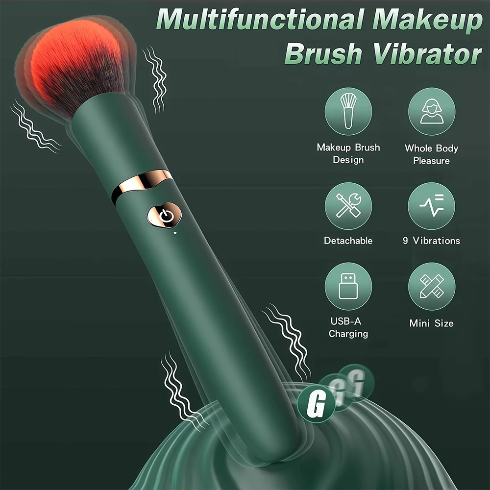 Elektrischer Kosmetikpinsel, Foundation-, Rouge- und Puderpinsel, Beauty-Tools, waschbar, vibrierend, wiederaufladbar, Make-up-Pinsel-Tools_voghion.com