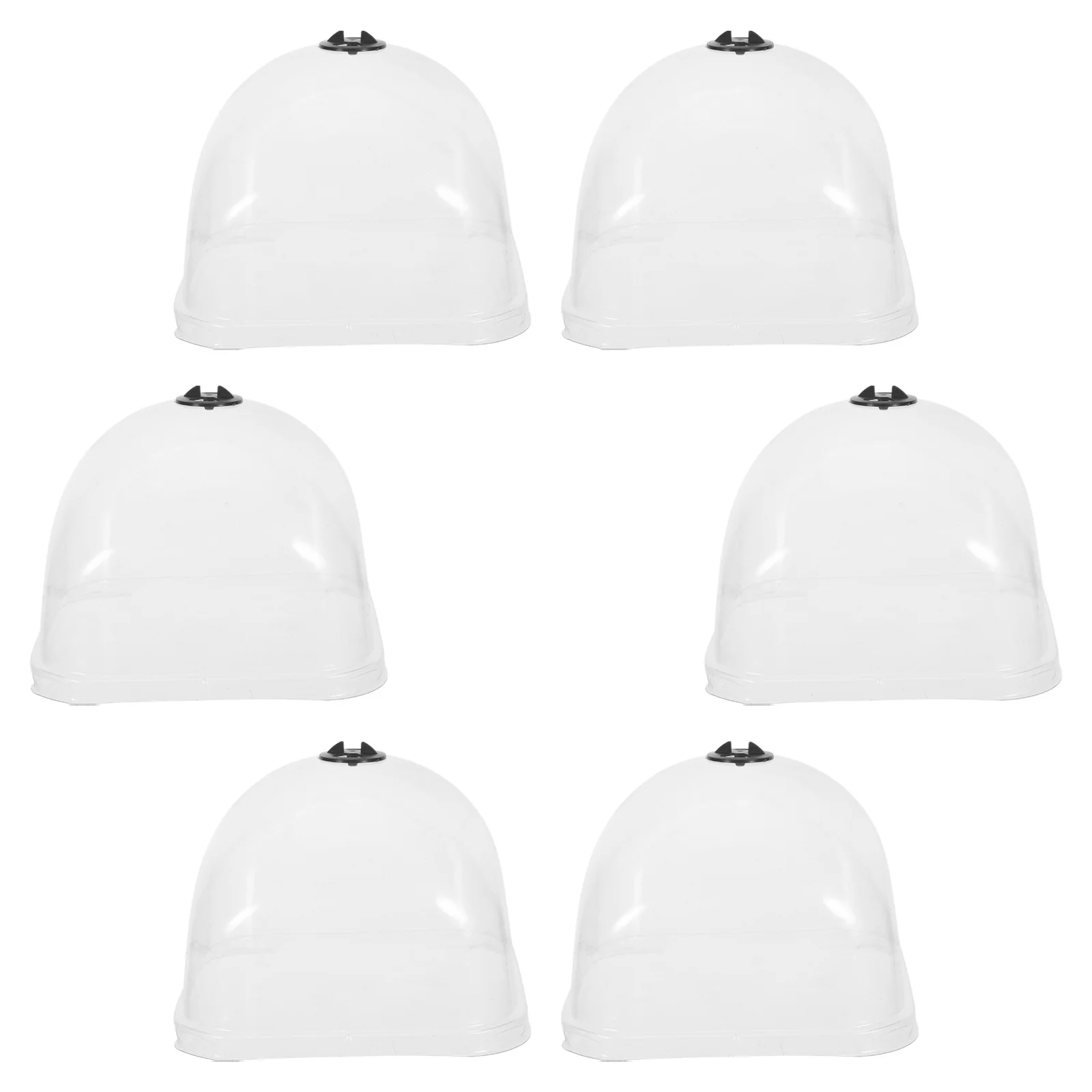 식물용 습도 조절 돔 6개 플라스틱 정원 클로슈 내구성 있는 식물 보호기 서리 방지 커버 야외 원예 도구 통기성