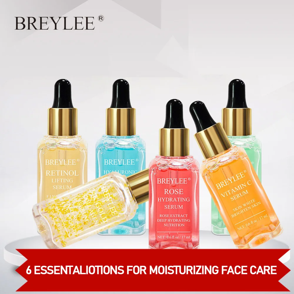 

BREYLEE Vitamin C Whitening Face Serum Collagen Hyaluronic Acid Anti-Wrinkle Lift Firm Anti-Sensitive Moisturizer Essence Series