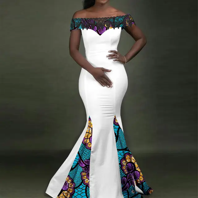 Amina Ankara Mermaid Dress - Image 3