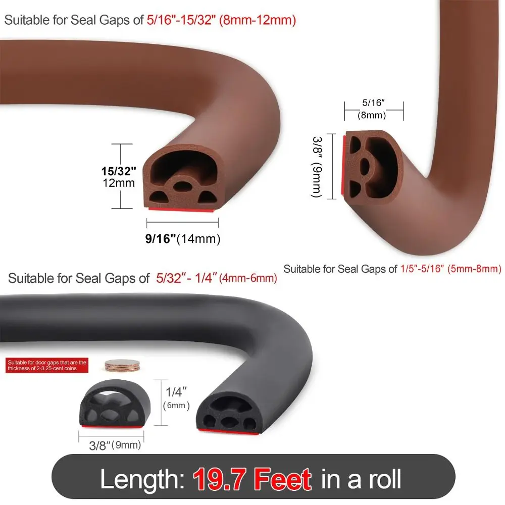 Enhanced Weatherproof Door Insulation Strip