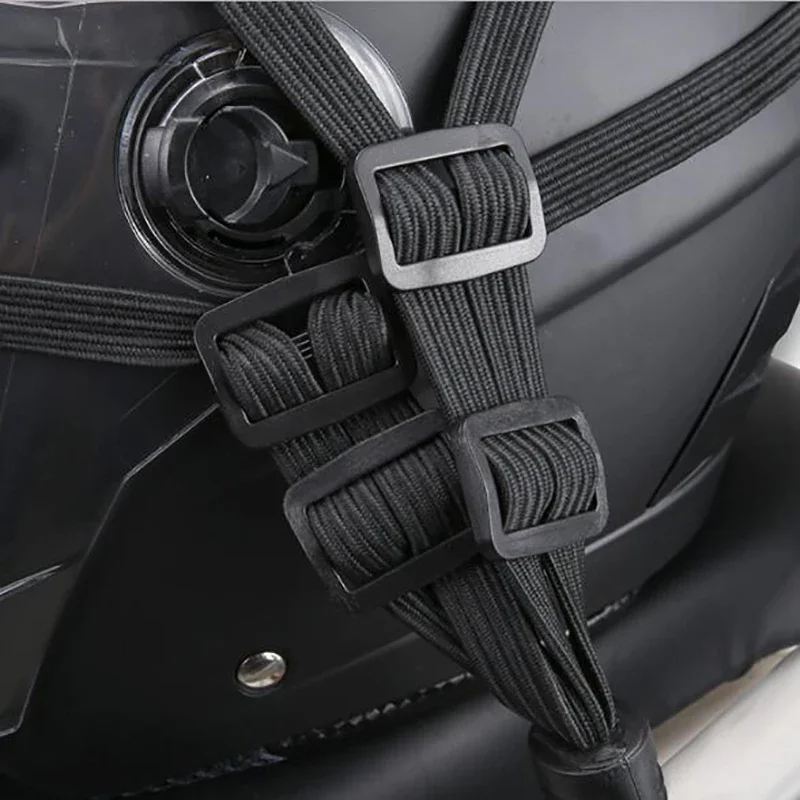 Motorcycle Helmet Strap Net Retractable Luggage Rope Motor Bike Cable Ties Belting