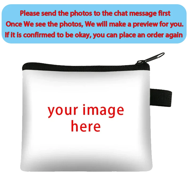 Women Wallet Coin Purse Customize Your Name/Image Coin Purse Woman Wallet Mini Handbag Credit Card Holder Money Coin Bag Gift