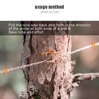 Bold Stainless Steel Wire Saw Sawing Tree Hand-pulled Hacksaw Outdoor Survival Rope Wood Cutting Water Grass Survival Equipment 2