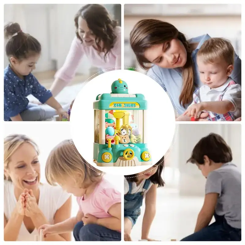 Claw Machine Arcade Toy Candy Grabber Prize Dispenser with Led Light Mini Vending Machine for Kids Electronic Arcade Game Prize 3