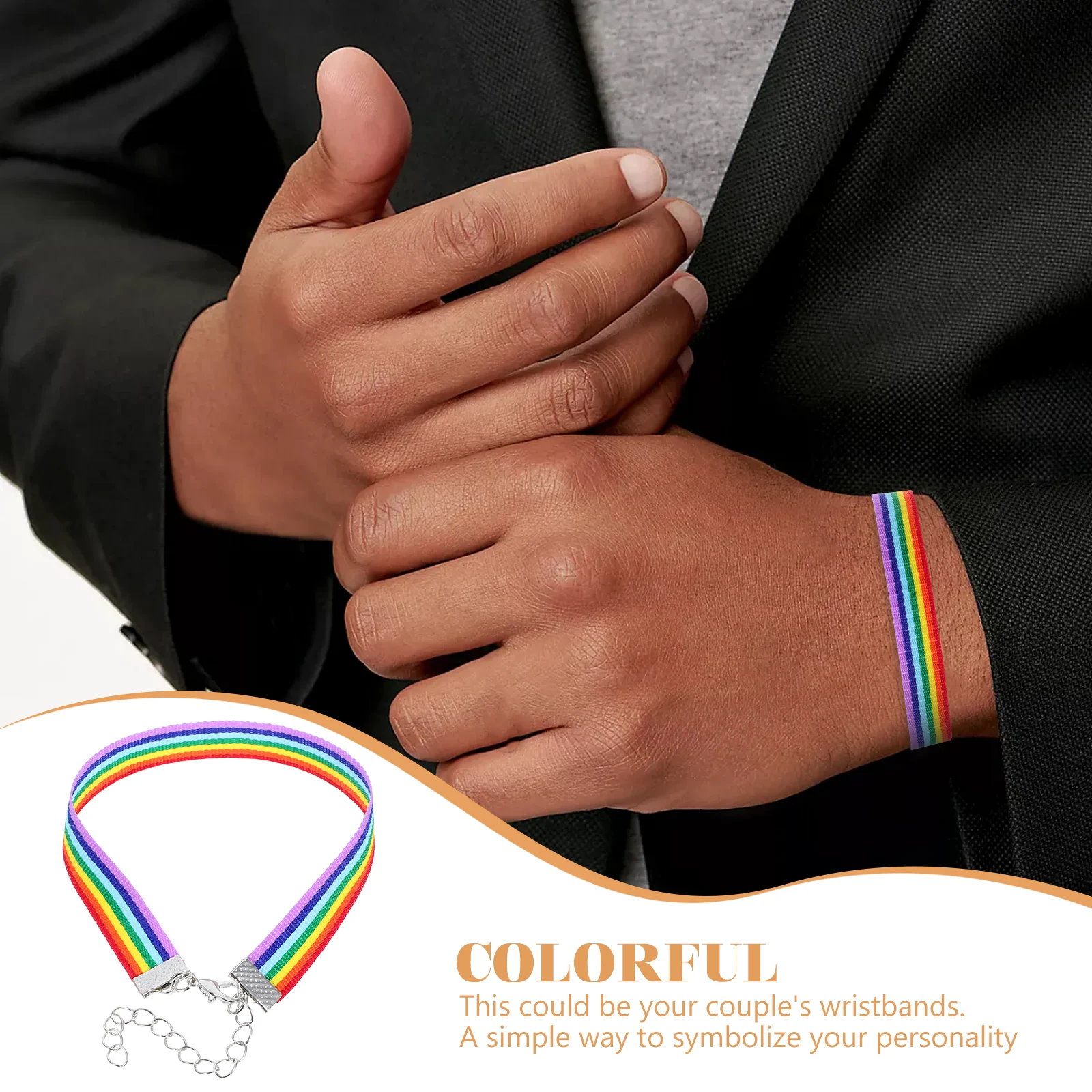Rainbow Pride Wristbands (2pcs) 2