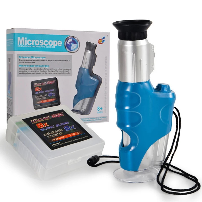

Pocket Micro 20x-60x LED Lighted Field Microscope for Kids Observation Drop ship