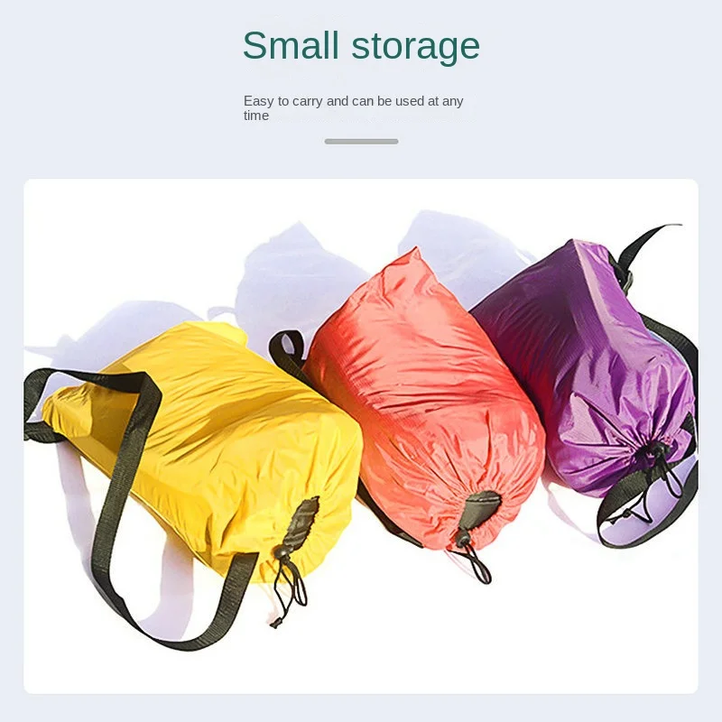 Air Waterproof Lazy Inflatable Sofa Portable Outdoor Beach Air Sofa Sleeping Bag Bed 240x70cm