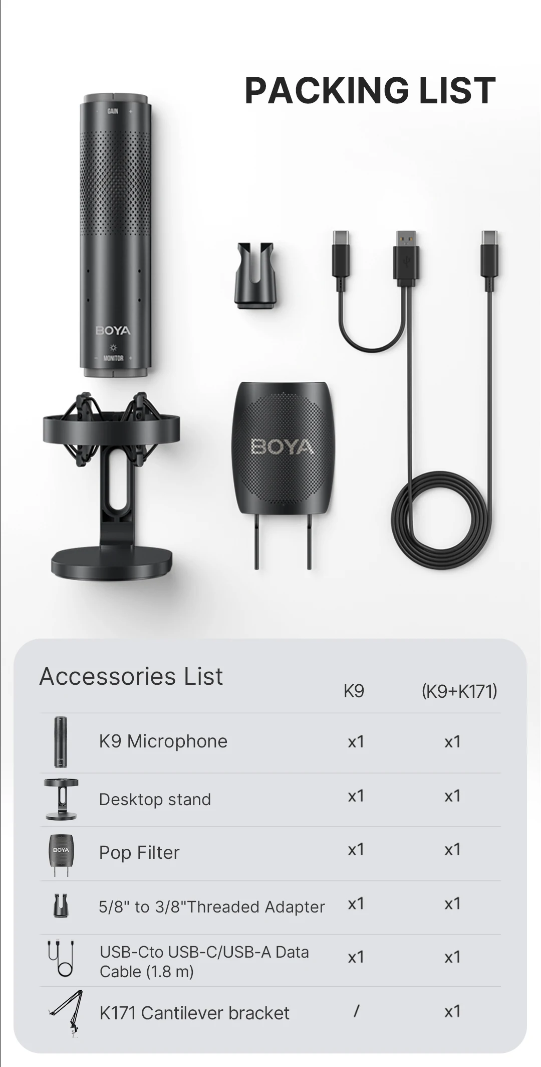 Boya K9 Vibrant Lighting Condenser Microphone in Bangladesh