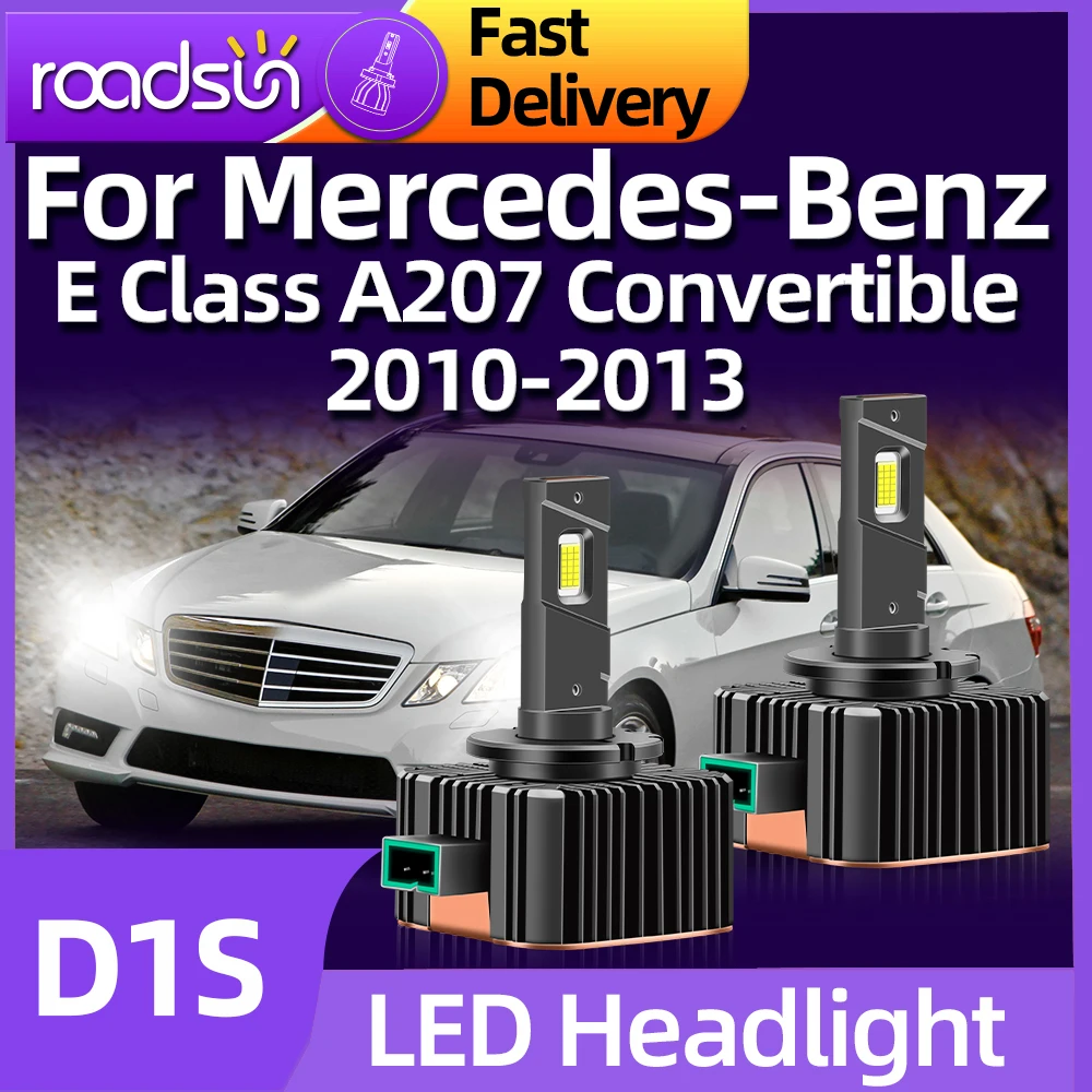 

Roadsun D1S LED Headlights 120W 45000Lm HID 6000K For Mercedes-Benz E Class A207 Convertible 2010 2011 2012 2013