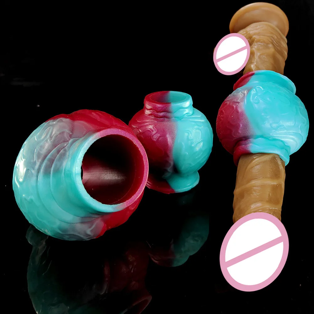 Sex Toys for Men Delay Ejaculation Semen Lock Ring Dog Knot Ring Sleeve Silicone Penis Chastity Lock Penis Enlargement