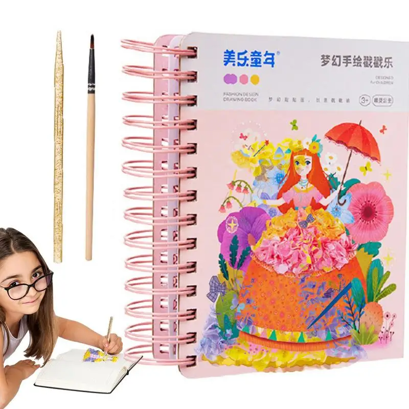 

Dress Up Activity Book Professional Poke Toy 3D DIY Cartoon Coloring Book Reliable Kids Art Education Book Princess Dress-up