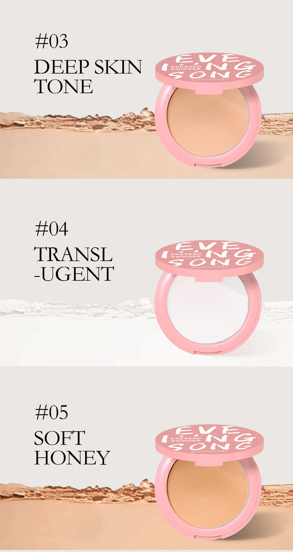 Matte Pressed Powder Waterproof Long-lasting Oil Absorbing Makeup_voghion.com
