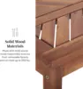 3 Person Outdoor Patio Chevron Wood Dining Bench All Weather Backyard Conversation Garden Poolside Balcony 53 Inch Brown 4