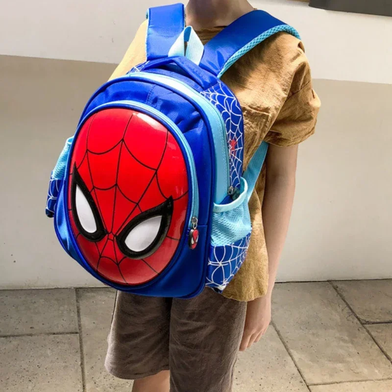 MINISO Disney Super Heroes Waterproof Children School Book Bag Cartoon Cute Kindergarten Personalized Print Spider Man Backpack