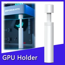 GPUHOLD 알루미늄 흰색 GPU 홀더 지지 브래킷 - 그래픽 카드용 처짐 방지 스탠드 비디오 카드 홀더 처짐 홀더 브래킷