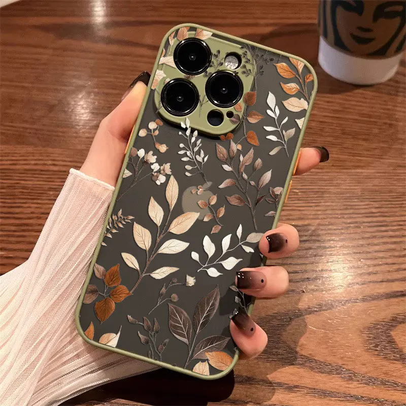 Elegant Yellow Fallen Leaves Phone Case Design