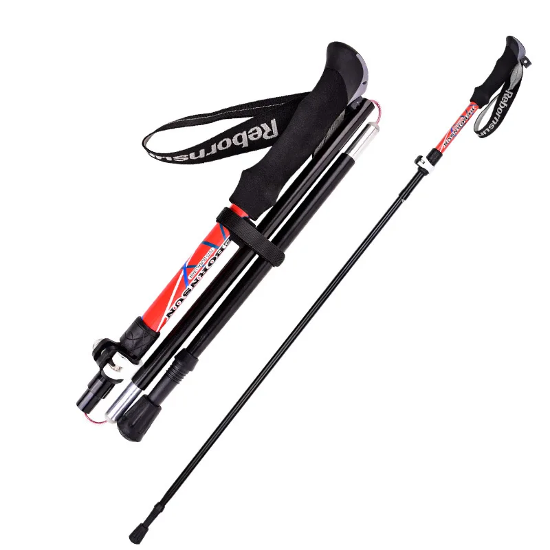 Walking stick skiing handles Hiking cane portable long Sticks