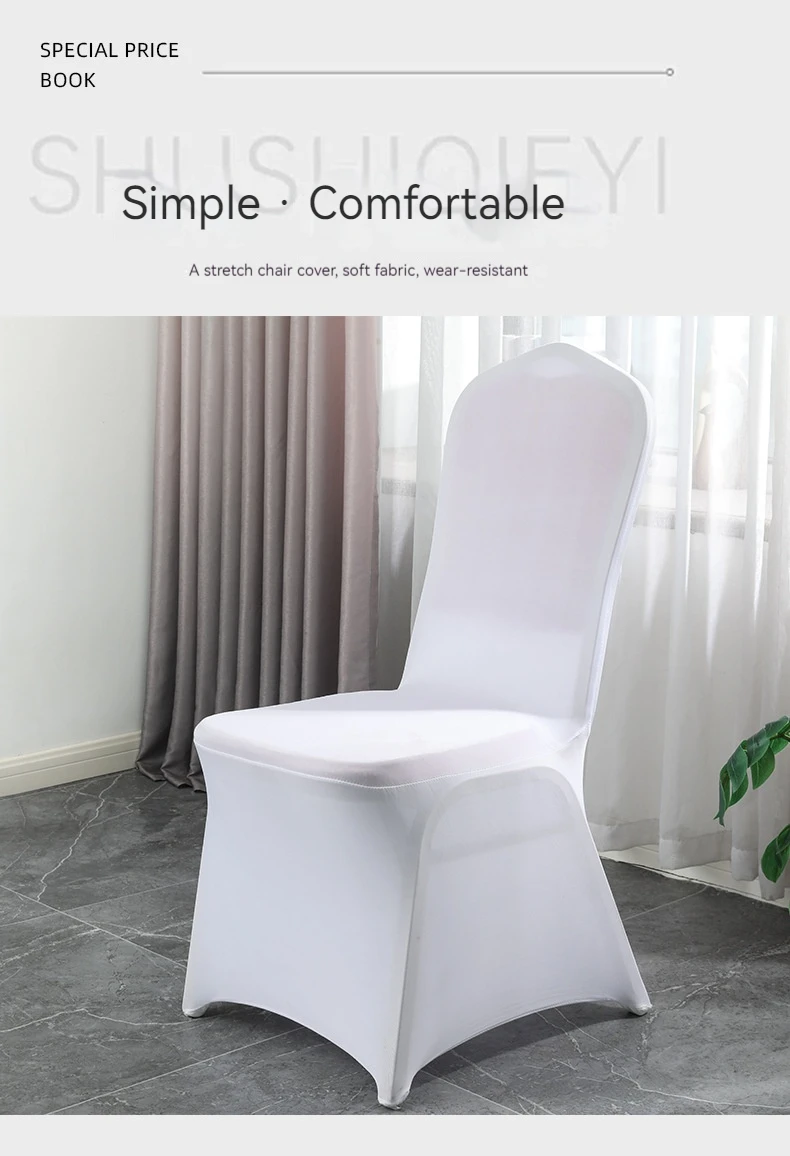 Standard Wedding Chair Covers Spandex Stretch Slipcover for