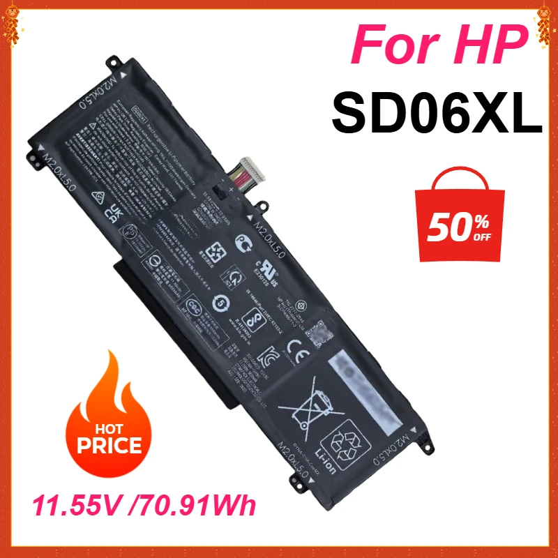 New SD06XL Laptop Battery for 2020 HP Omen 15 15-ek0000 OMEN Laptop 15-ek Series HSTNN-DB9U L84392-005 L84356-2C1 TPN-Q236/Q238