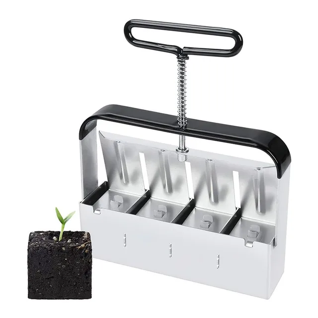4 * 2Inch Kézi Quadi Talaj Blokkoló Palánták Talajblokk -Készítő Kerti Vetőmag Dugványok Lyuk Lyukasztás Speciális Szerszámok