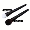 2PCS Gundam Model Cleaning Brush Kit Fiber Hard and Soft Bristle Anti Static Dusting Brush with Wooden Handle for Hobby Crafts 6