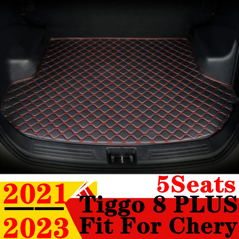 

Коврик для багажника автомобиля для Chery Tiggo 8 PLUS, 5 мест, 2023, 2022, 2021, плоский боковой защитный коврик для груза, подкладка для коврика, задний коврик для багажника