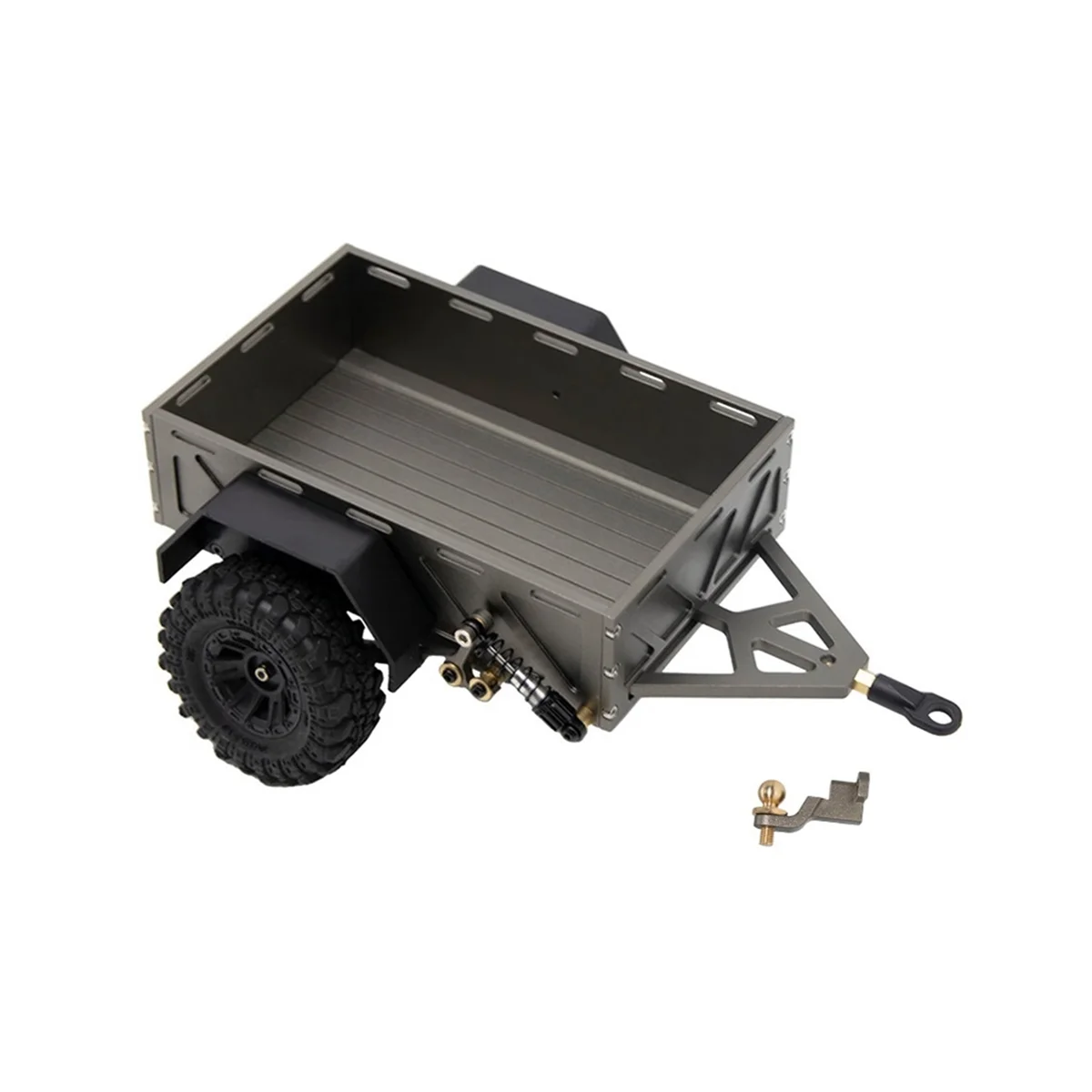 

Metal Trailer Car Cargo Carrier Decoration for Traxxas TRX4M Axial SCX24 1/18 1/24 RC Crawler Car DIY Part,dark titanium
