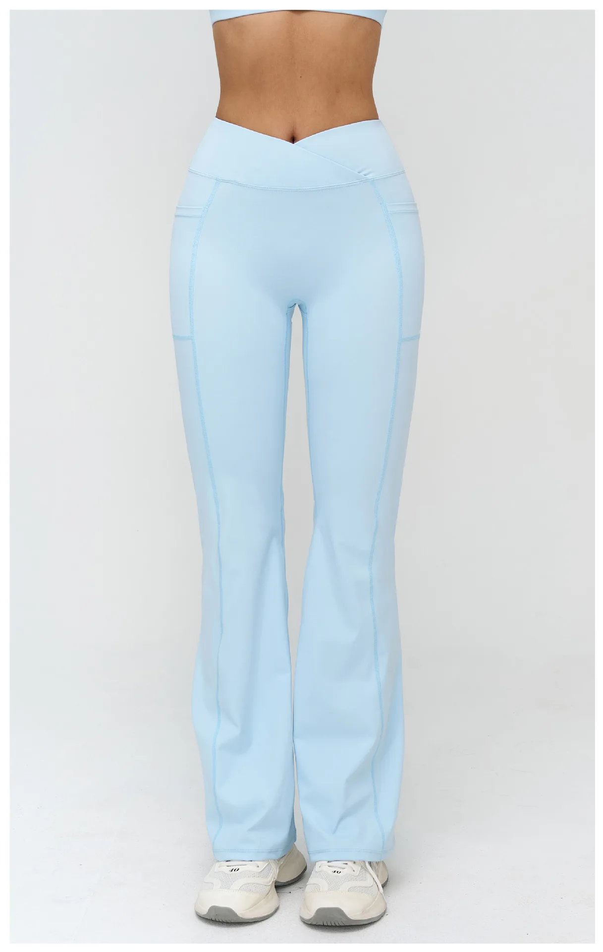 Pantalon Yoga Évasé Taille Haute Femme