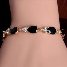  Trendy New Women Gold Filled 5 Colors CZ  Austrian Crystal Bracelets & Bangles Jewelry Wholesale Sales 