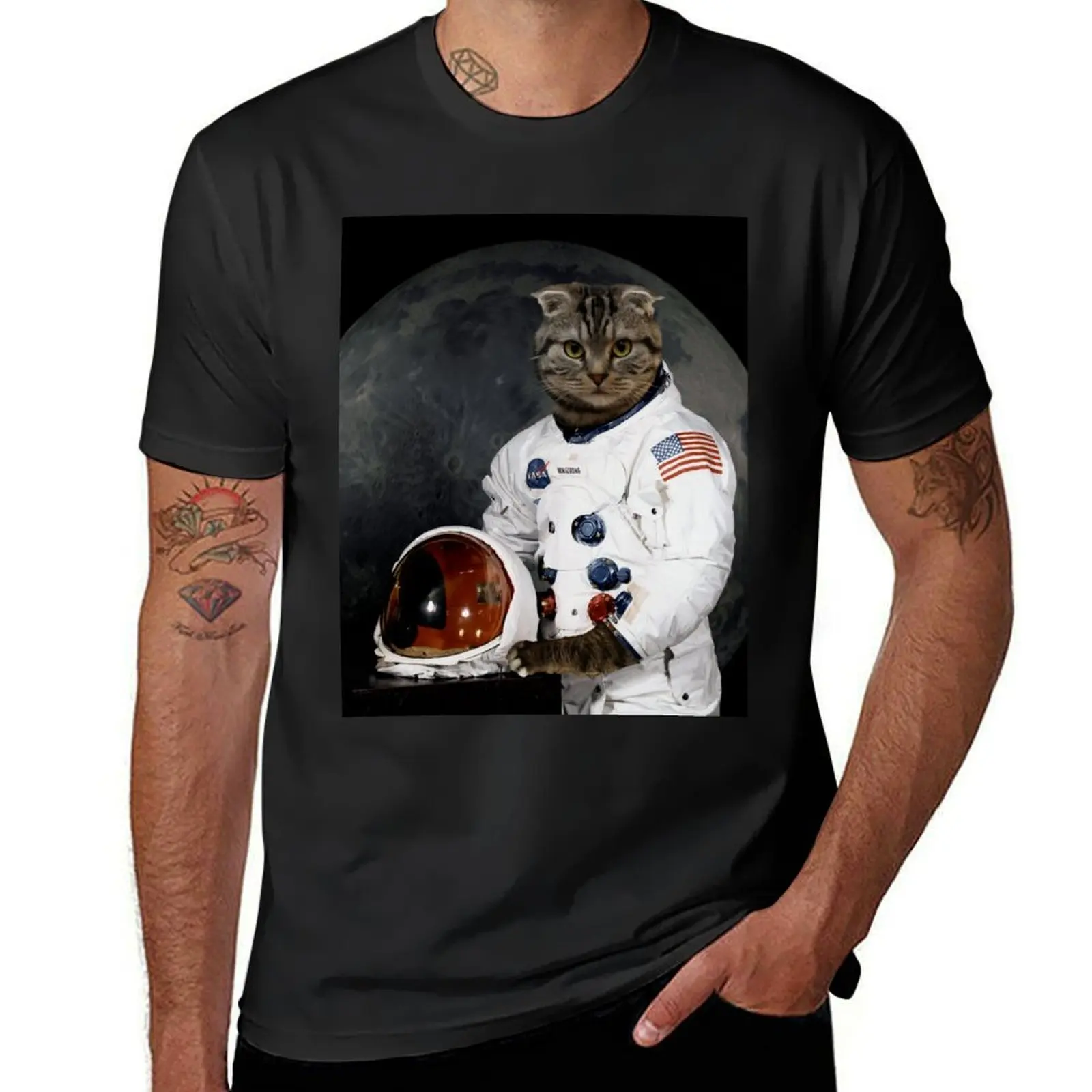Astro Cat T-Shirt sublime vintage clothes oversizeds Short sleeve tee mens graphic t-shirts funny