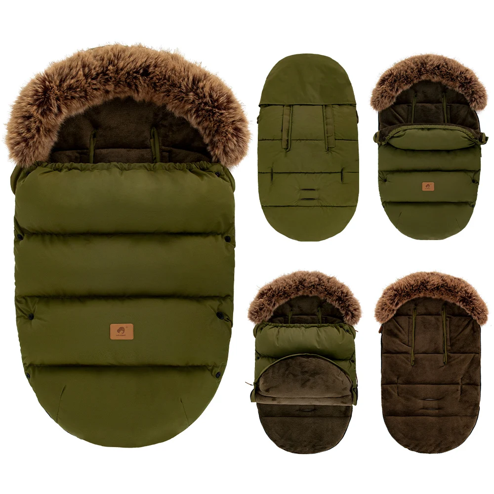 Baby Stroller Footmuff 0-24Months Baby Winter Warm Windproof Thicker Universal Pram Envelope Sack Stroller Accessories