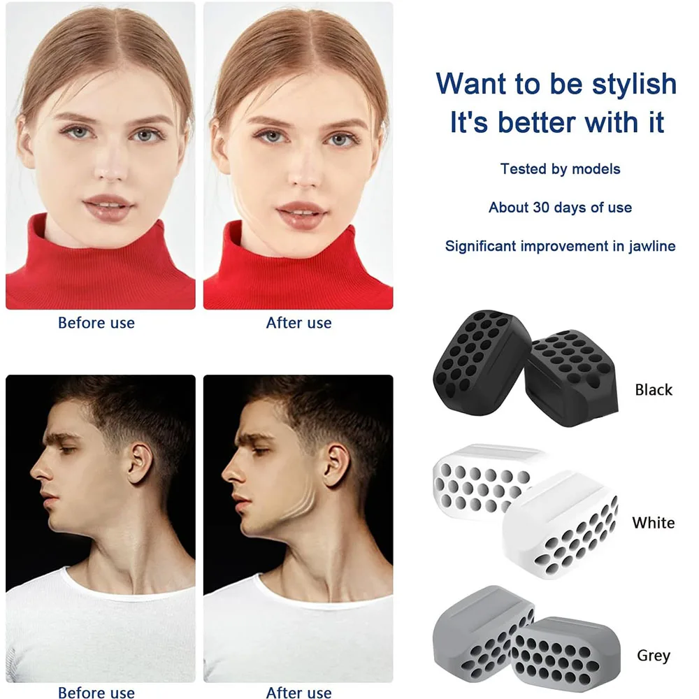 Jaw Exerciser for Men Women Facial Gym Fitness Ball Muscle Training Neck Face Slimming Mouth Jawliner