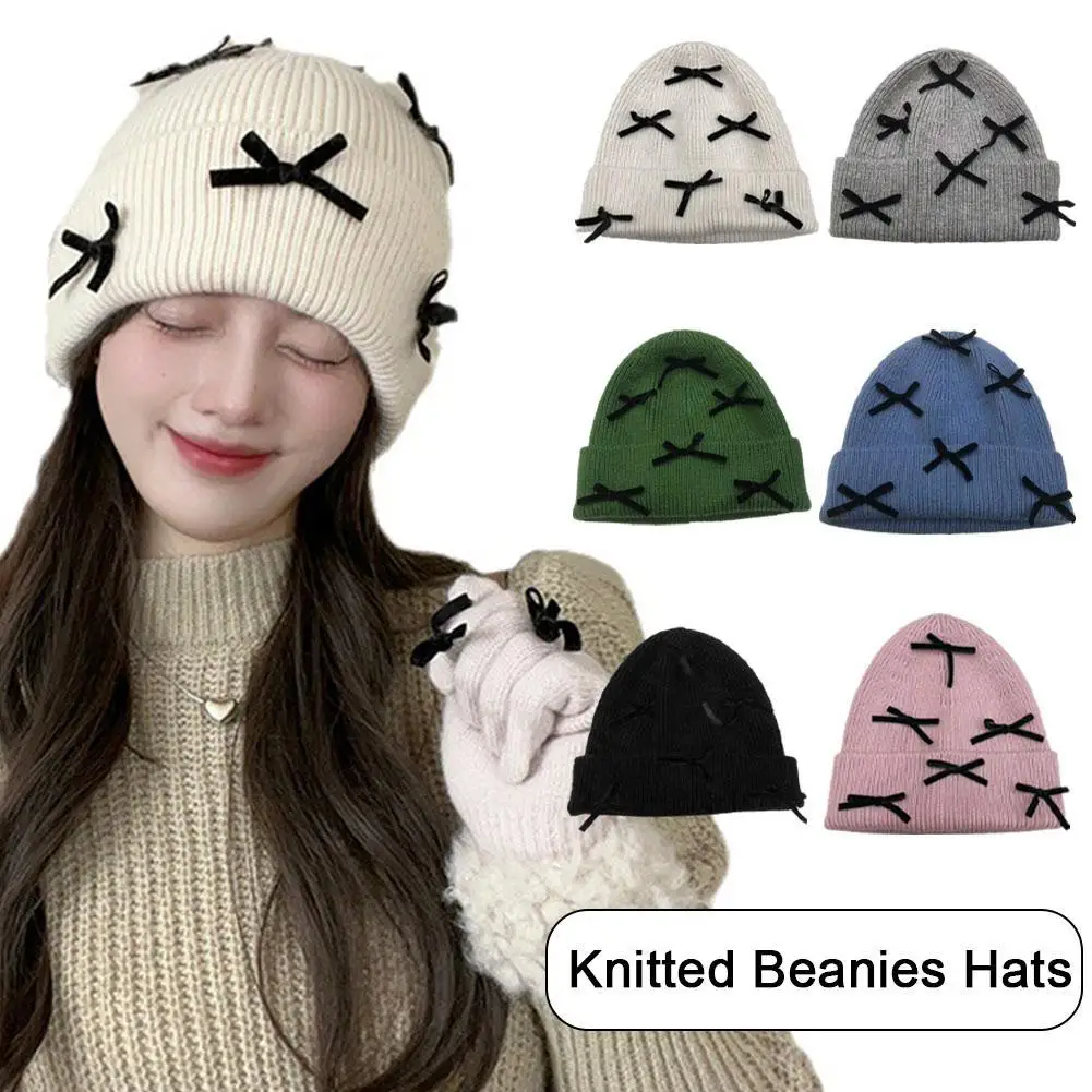

Knitted Beanies Hats For Women&Men Ear Protection Cap Lady Winter Warm Skullies Caps Windproof Famela Cover Head Cold Cap Bonnet