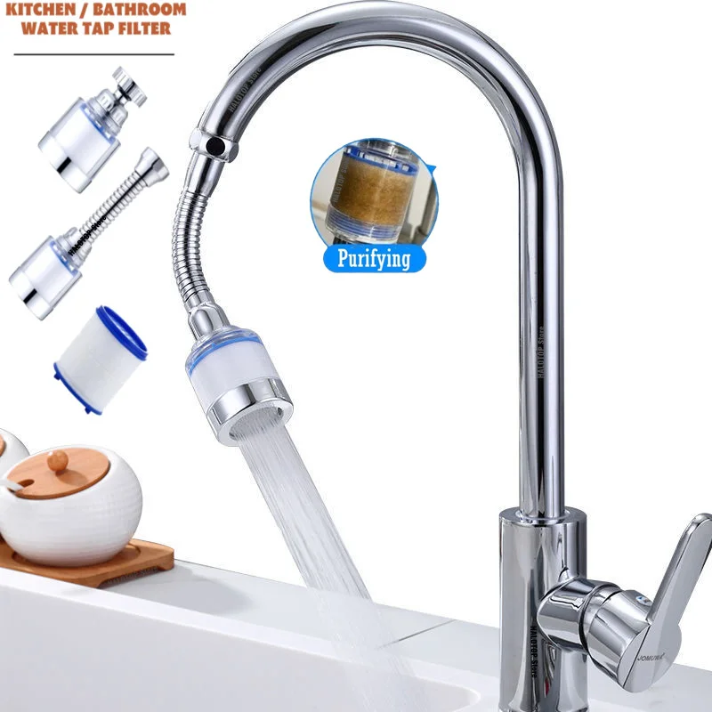 KitchenWaterTapFaucetPressurizedBubblerFilterRemoveChlorine