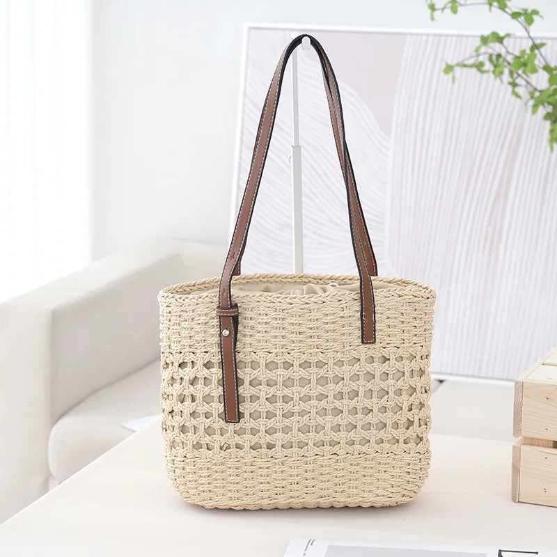 Shoulder Bags for Women Fashion Large Capacity Handmade Straw Bags Summer Holiday Leisure Beach Bag Female Shopper Handbags
