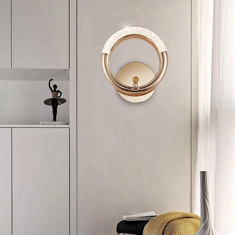 Crystal LED Wall Lamp Modern Nordic Wall Light Sconces Indoor Lighting Home Decor for Living Room Bedroom Bedside Light Fixture