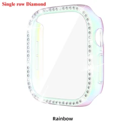 Luxury Bling Diamond PC Watch Case with Tempered Glass Screen Protector Bumper for 46mm Series 12 (Style2 PlatingM)