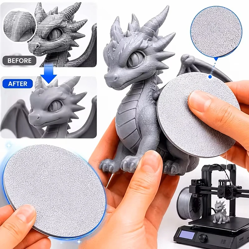 3D-Druck-Harz-Polierscheibe, PLA-Schichtlinien-Entfernungswerkzeug, 180er Körnung für Modell-Feinbearbeitung, Modellfiguren-Nahtlinien-Reinigung