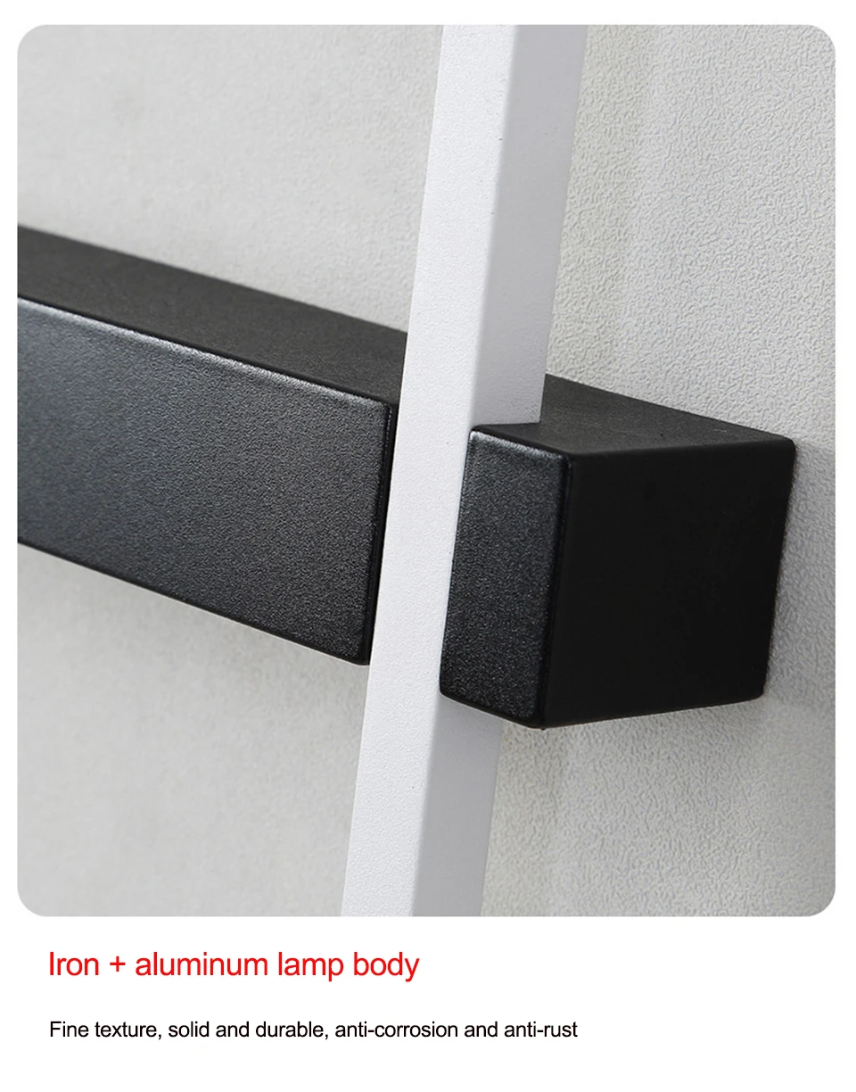 Nordic long stripe wall lamp bedroom bedside lamp modern minimalist wall lamp living room background grille line led wall lamp plug in sconce
