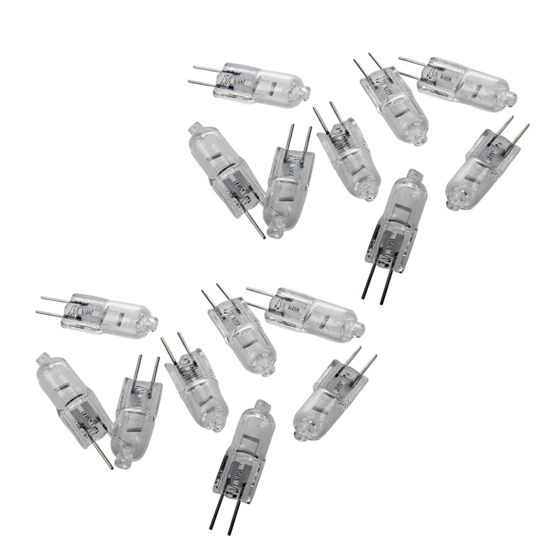 

HOT-12V 20W Halogen Bulb Warm White Light Lamp Bi-Pin Base 16 Pcs