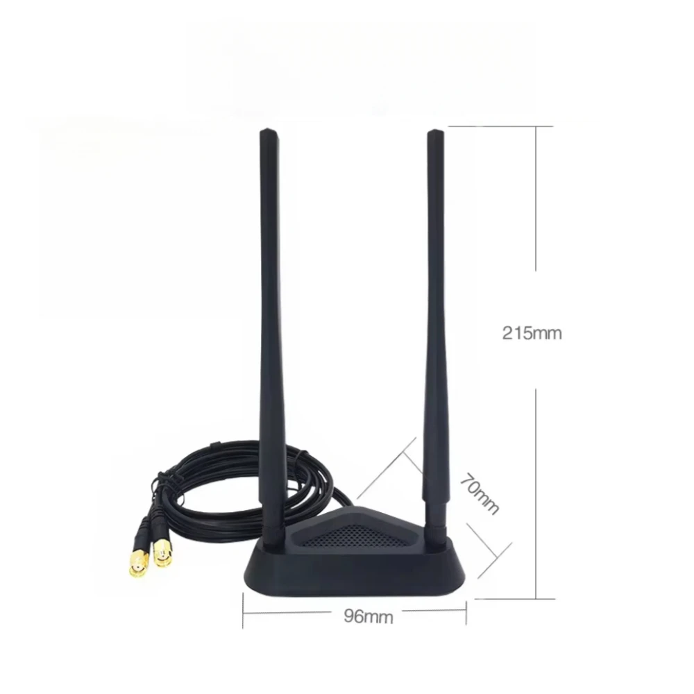Wi-Fi 6E 듀얼 밴드 2.4GHz/5GHz 라우터 데스크탑 무선 어댑터(외부 전방향 안테나 포함) 자기 베이스 SMA 커넥터