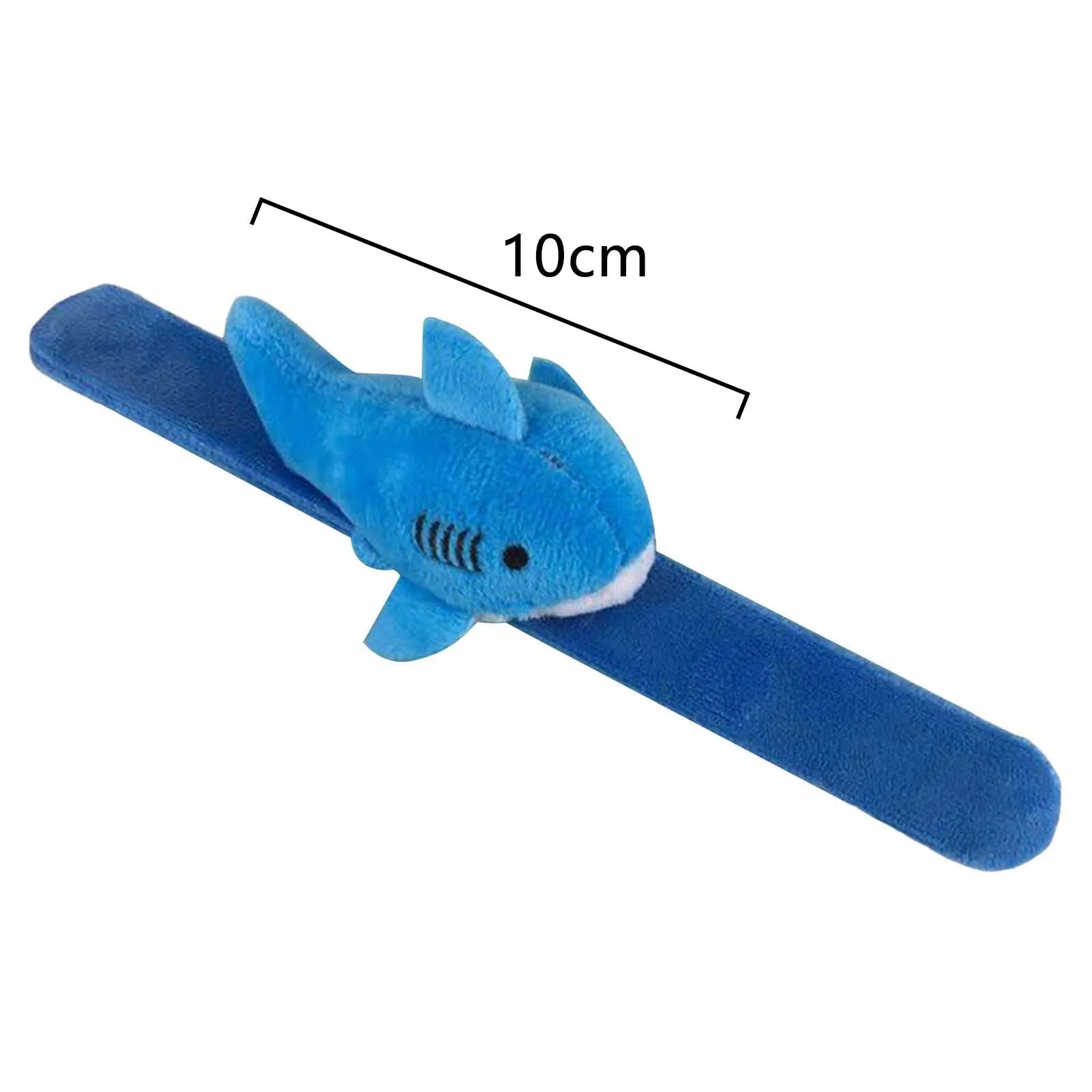 Plush Toys Party Toys Cute Plush Shark Slap Bracelet Wristband Adorable Animal Pattern Hands Clap Circle Toy for Kids Birthday Gifts Party Favors