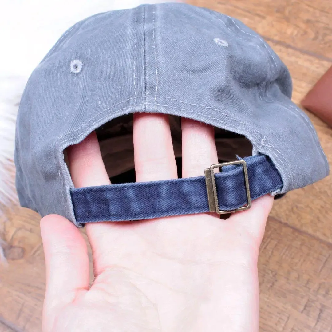 Unisex Vintage Baseball Cap Washed Cotton Hats For Men Women Casual BLACK Letter Embroidery Cap Outdoor Sports Cap