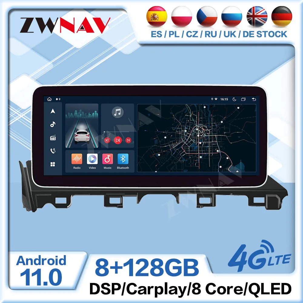 

Автомобильный мультимедийный плеер для Mazda Atez 2017 2018 2 Din Android 11 экран стерео GPS-навигация мультимедийный плеер головное устройство для видео