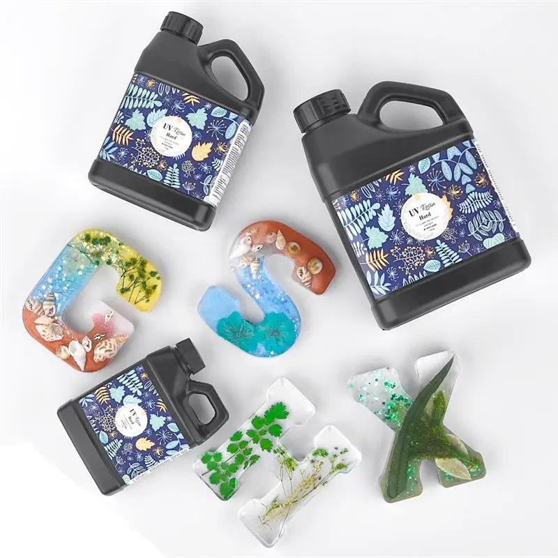 Description Picture 4 of item250-1000g UV Resin Glue Crystal Clear Hard Type Curing Epoxy Resin Curing Adhesive Transparent Ultraviolet Liquid Jewelry Making